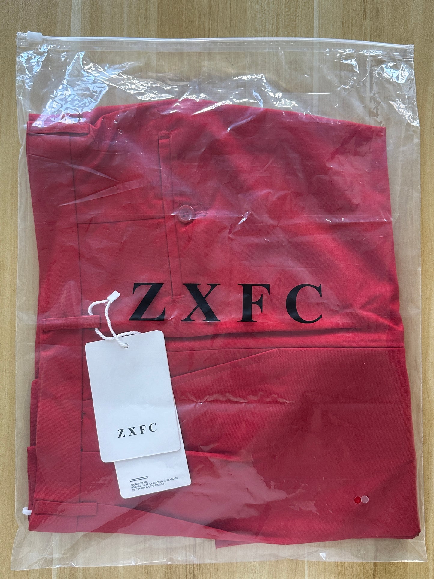 ZXFC Men's Casual Trousers Red