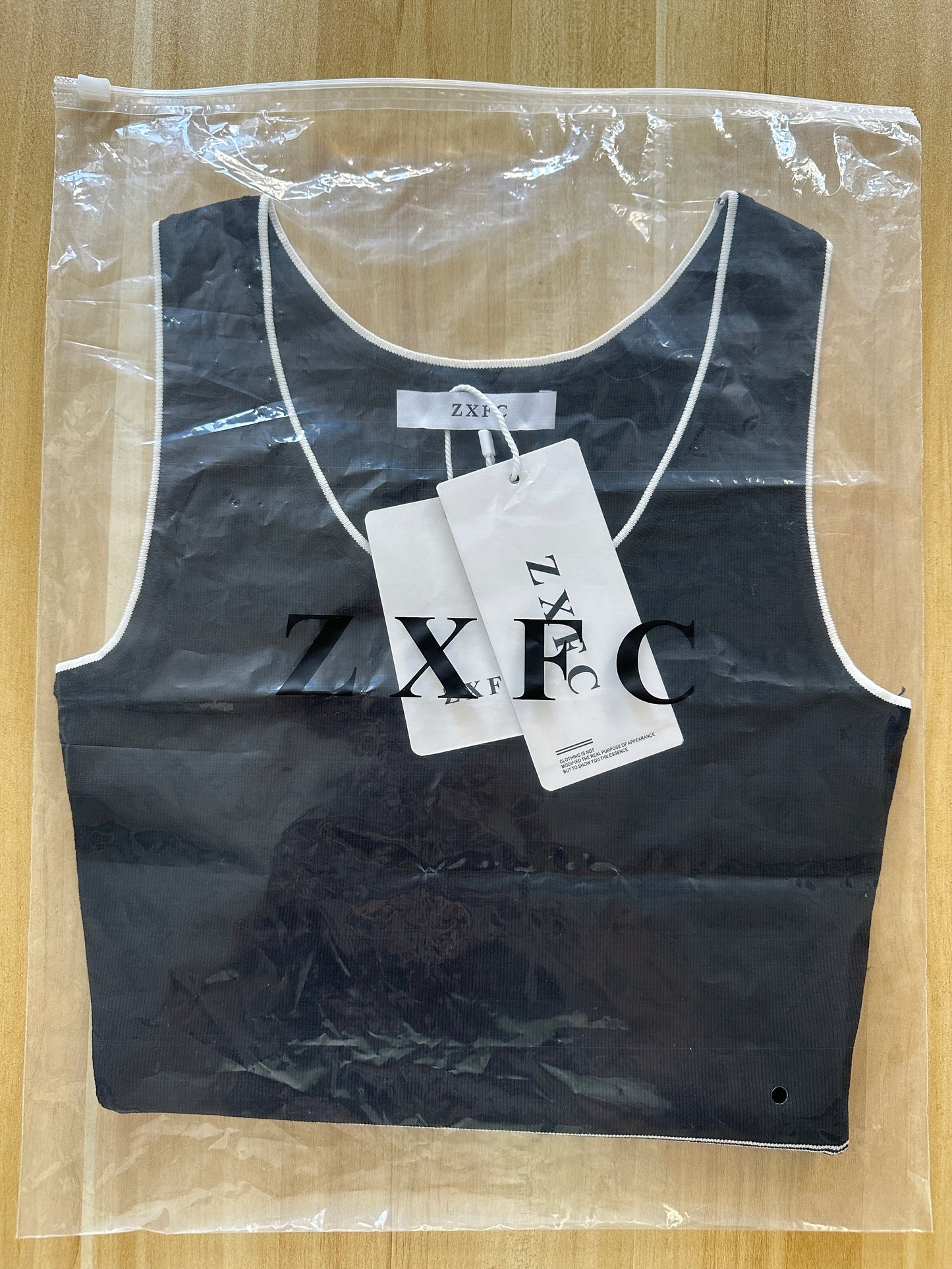 ZXFC Women's Black Knitted Top