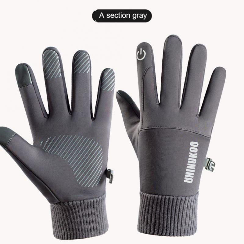 UNINUKOO Motorcycle Gloves Non-slip Unisex Waterproof Winter Gloves Warm Touch Screen Windproof Gloves