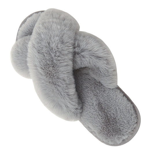 UNINUKOO Womens Winter Slippers Indoor Warm Cotton Faux Fur Slippers Size 5-10