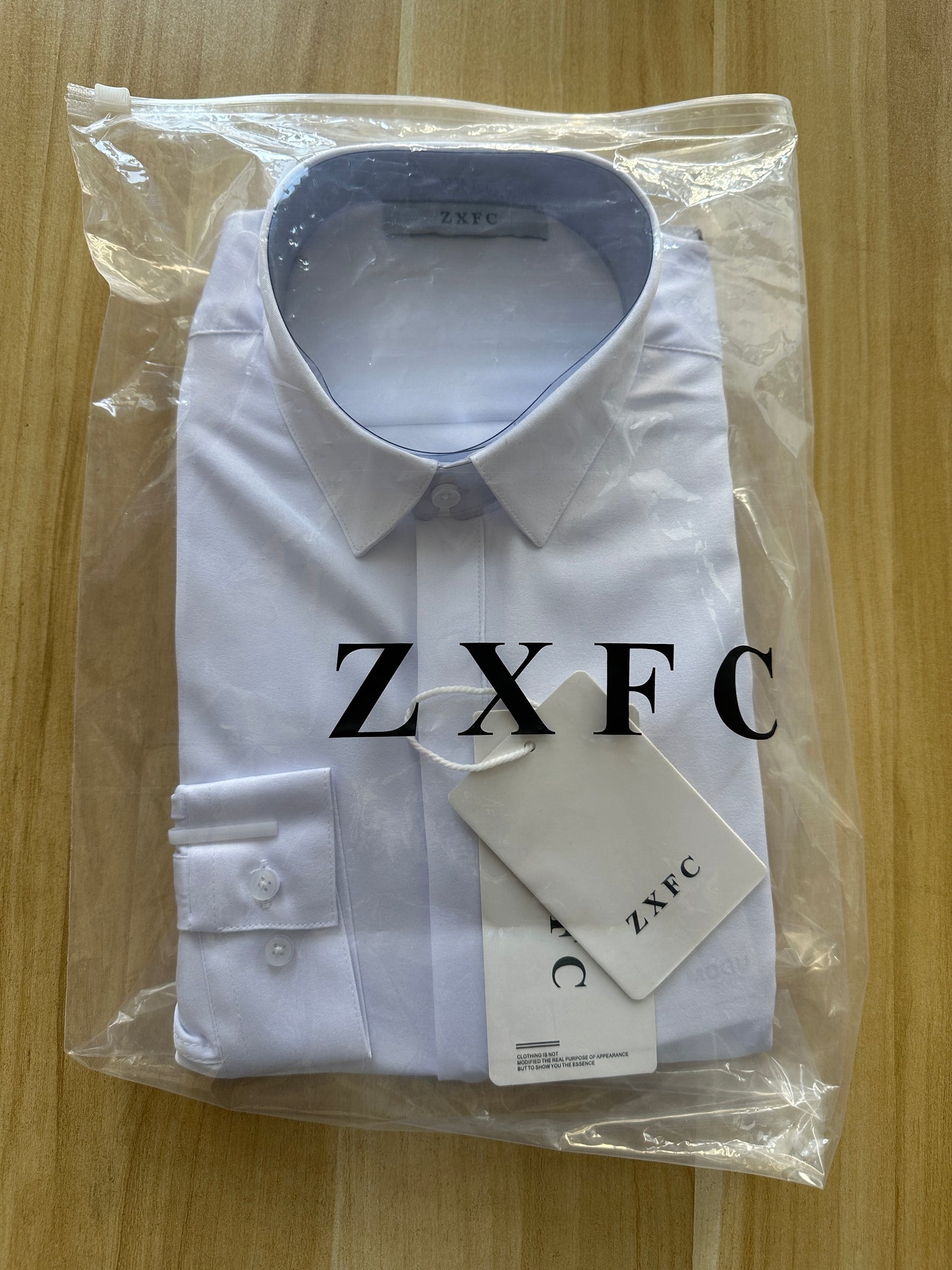 ZXFC Men's White Shirt With Long Sleeves For Spring And Summer