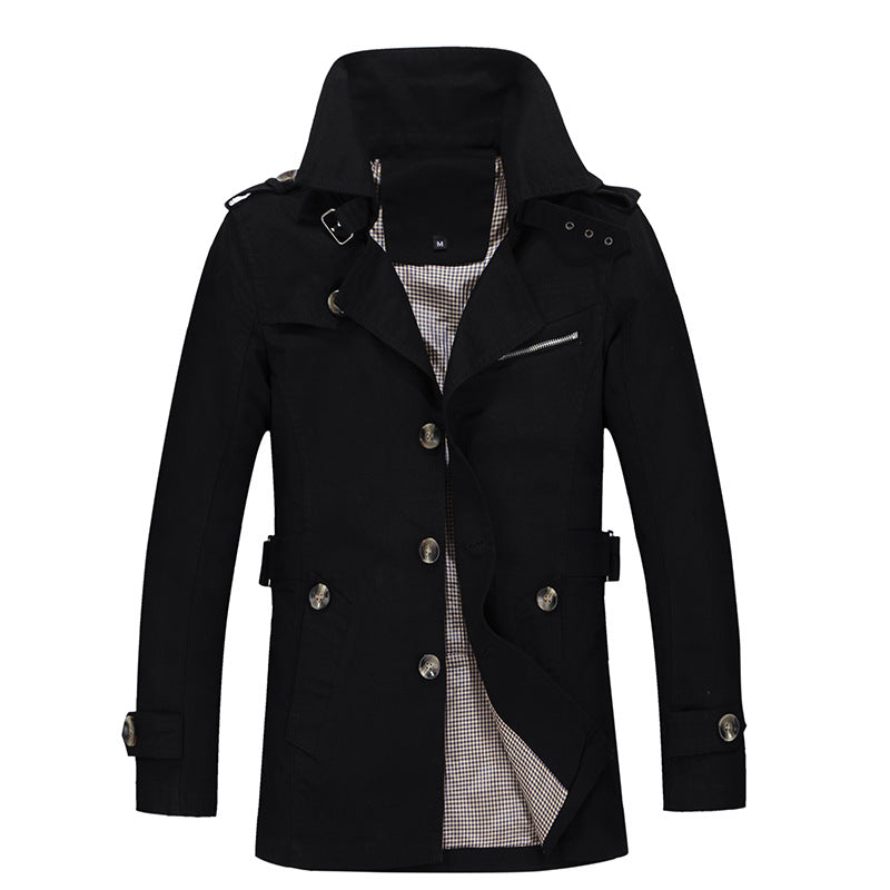 Men Jackets Casual Outwear Windbreaker Jacket Slim Trench Coat