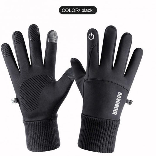 UNINUKOO Motorcycle Gloves Non-slip Unisex Waterproof Winter Gloves Warm Touch Screen Windproof Gloves