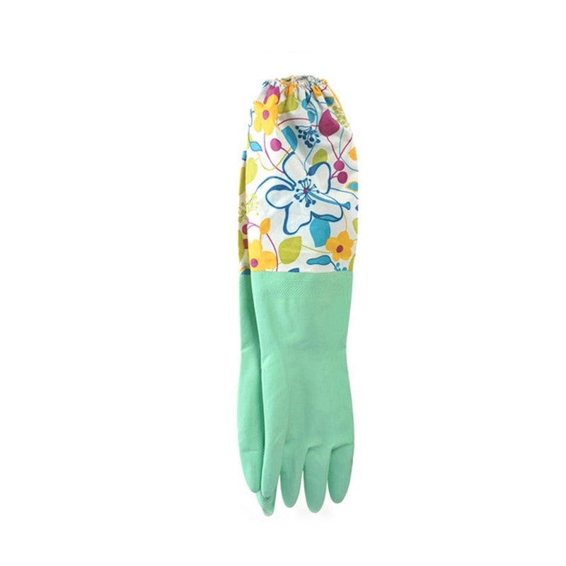 Durable Waterproof Household Glove Dishwashing Cleaning Rubber Long sleeves For Dish Washing