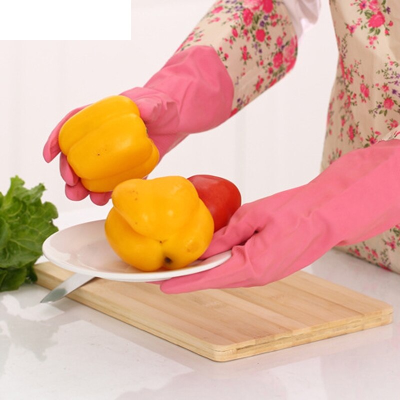 Durable Waterproof Household Glove Dishwashing Cleaning Rubber Long sleeves For Dish Washing