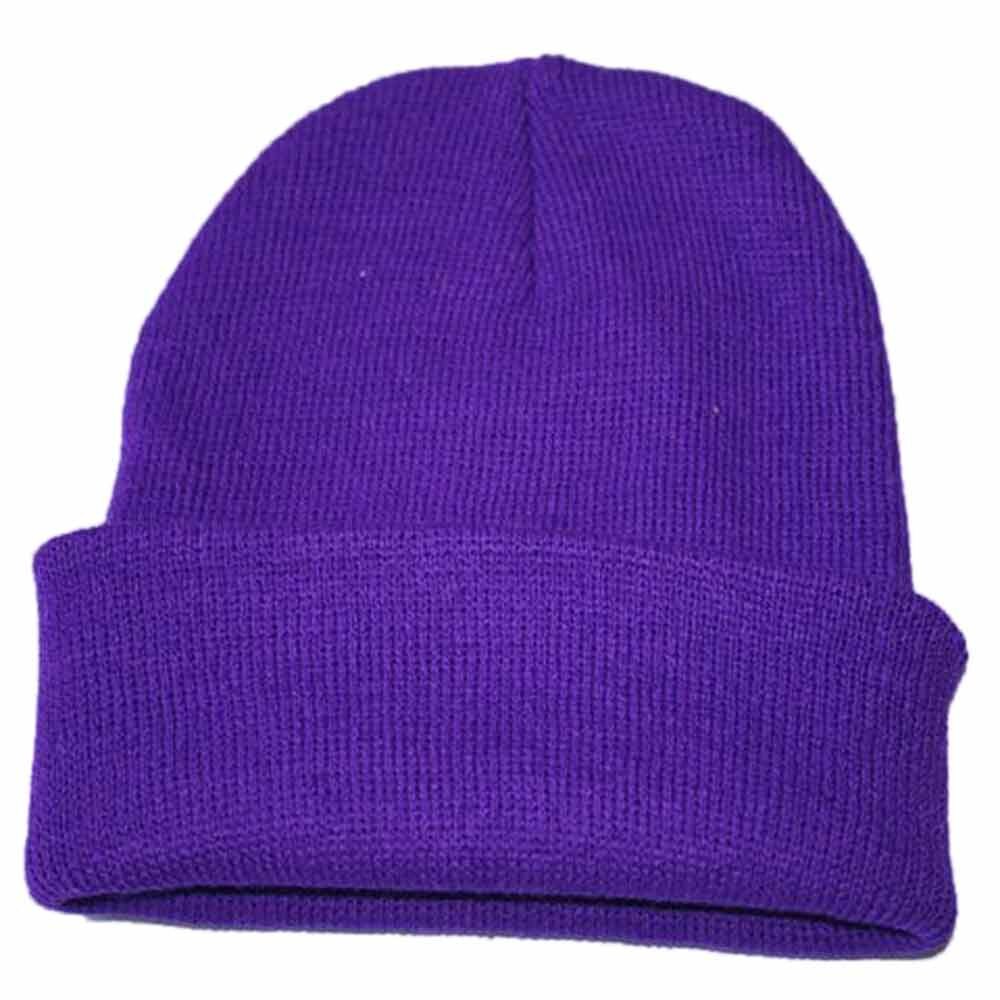 Solid Color Knitted Beanies Hat Winter Warm Ski Hats Men Women Hip Hop Caps