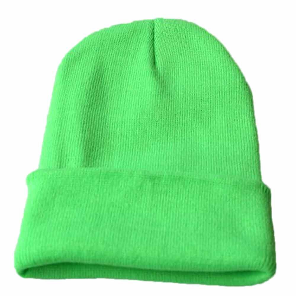 Solid Color Knitted Beanies Hat Winter Warm Ski Hats Men Women Hip Hop Caps