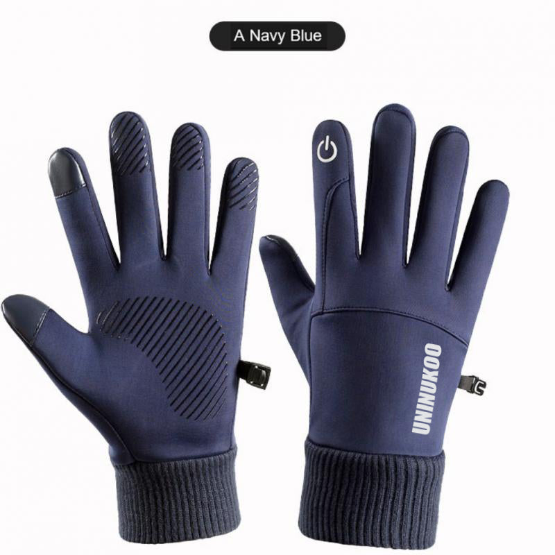 Motorcycle Gloves Non-slip Unisex Waterproof Winter Gloves Warm Touch Screen Windproof Gloves